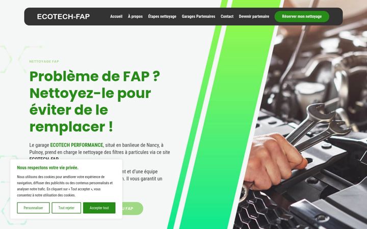 Snímek obrazovky ecotech-fap-nettoyage.fr