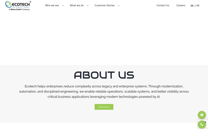 Screenshot ta' ecotech.ai