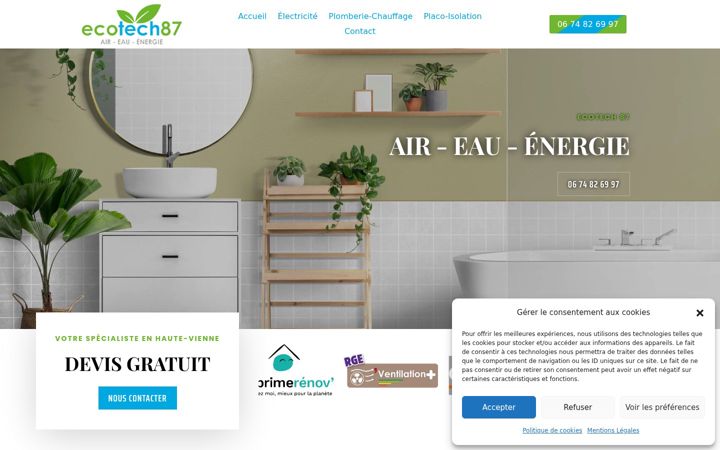 Screenshot of ecotech87.fr