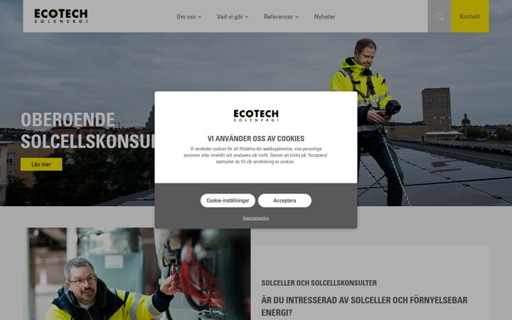 Zrzut ekranu ecotechsolenergi.se