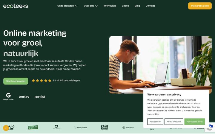 Screenshot of ecoteers.nl