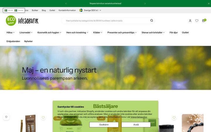 Screenshot von ecoteket.se