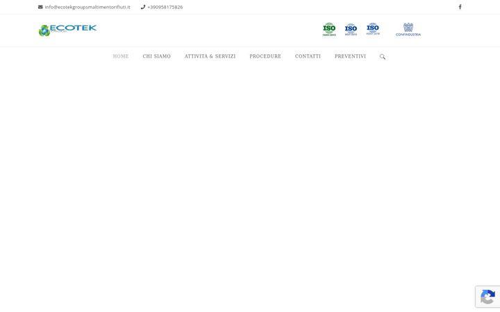 Screenshot of ecotekgroupsmaltimentorifiuti.it