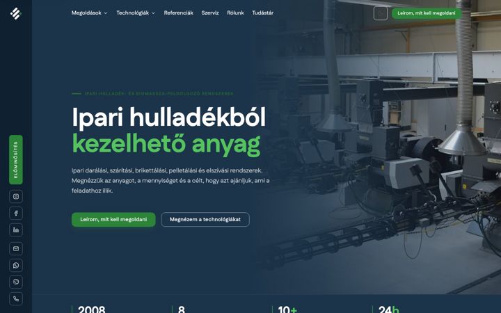 Skjermbilde av ecoteq.hu