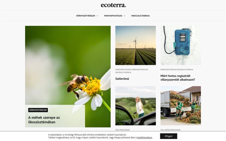 Skjermbilde av ecoterra.hu