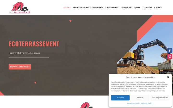 Screenshot of ecoterrassement.fr