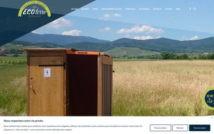 Screenshot of ecoterre.fr