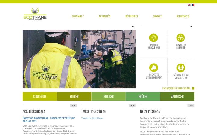 Screenshot of ecothane.com