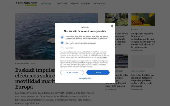 Ekrānuzņēmums no ecoticias.com