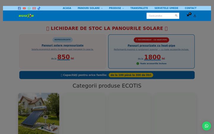 Screenshot von ecotis.ro