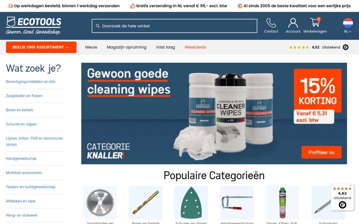 Screenshot di ecotools.nl
