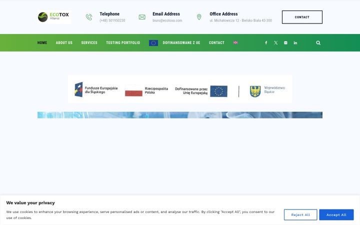 Screenshot of ecotoxa.com