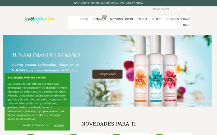Screenshot di ecotresb.com