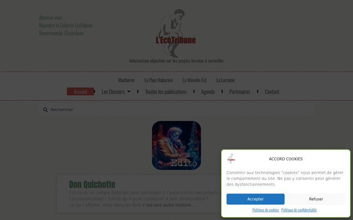 Screenshot of ecotribune.fr