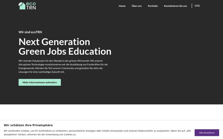 Screenshot of ecotrn.eu