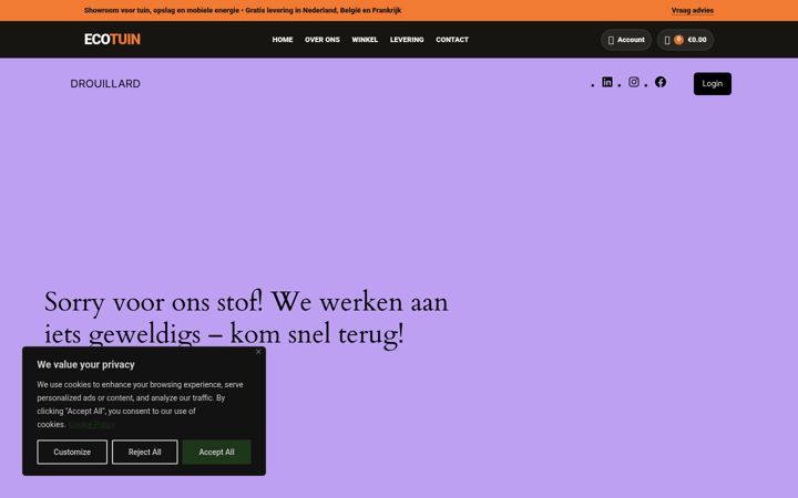 Screenshot of ecotuin.com