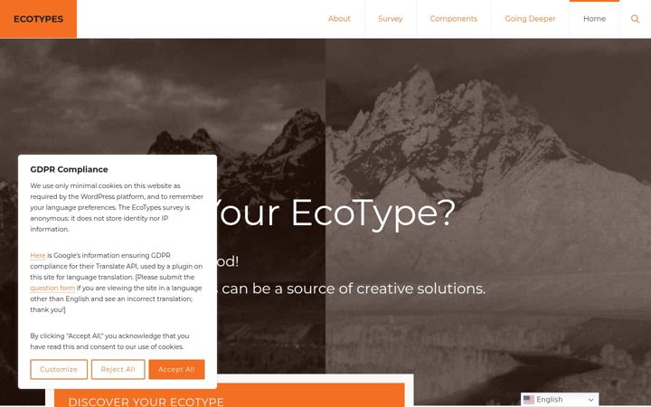 Screenshot of ecotypes.us