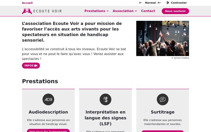Screenshot of ecoute-voir.org