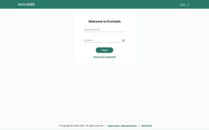 Screenshot of ecovadis-survey.com