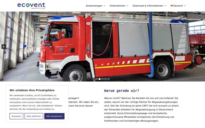 Screenshot of ecovent.de