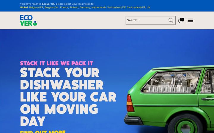 Screenshot of ecover.com
