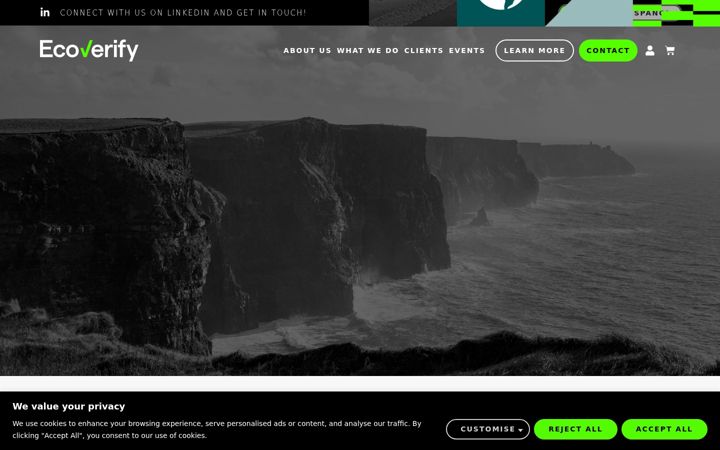 Capture d'écran de ecoverify.io