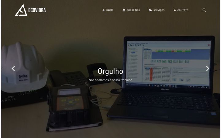 Screenshot of ecovibra.com.br