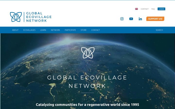Screenshot of ecovillage.org