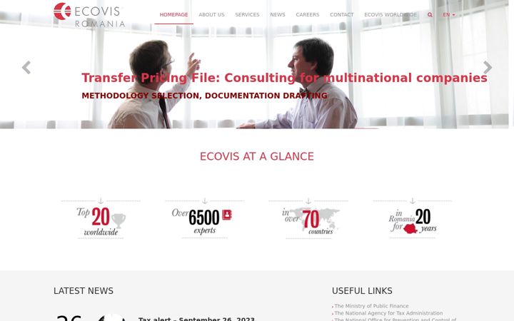 Screenshot of ecovis.ro