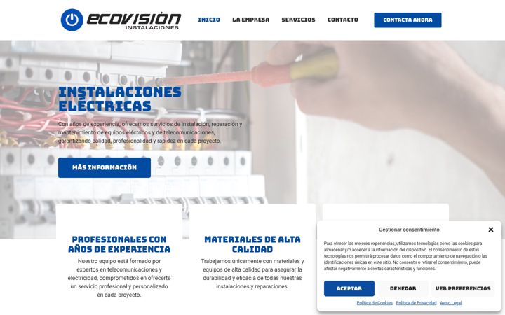 Screenshot of ecovisioninstalaciones.com