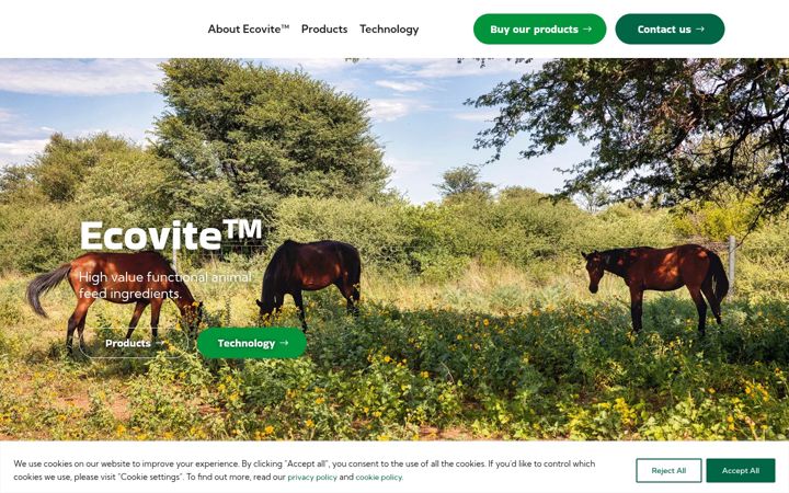 Screenshot ta' ecovite.co.za