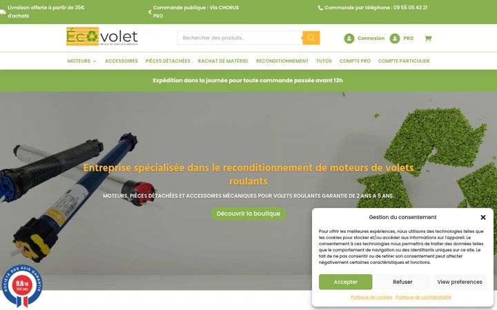 Screenshot of ecovolet.fr