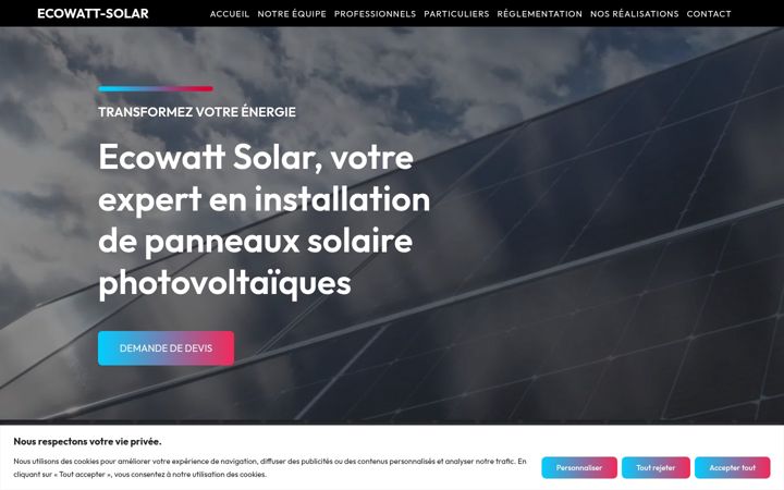 Snímek obrazovky ecowatt-solar.fr