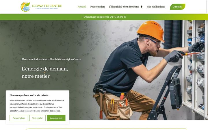 Snímek obrazovky ecowattscentre.fr