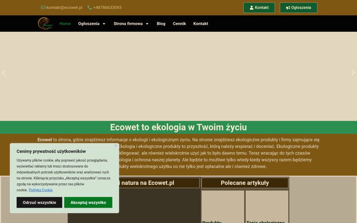 Screenshot of ecowet.pl
