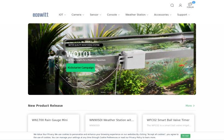 Screenshot of ecowitt.com