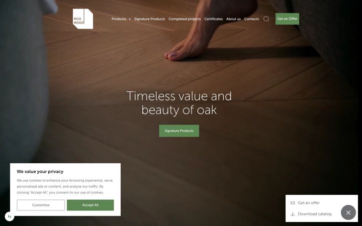 Screenshot of ecowood.eu