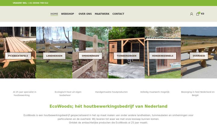 Snímek obrazovky ecowoods.nl