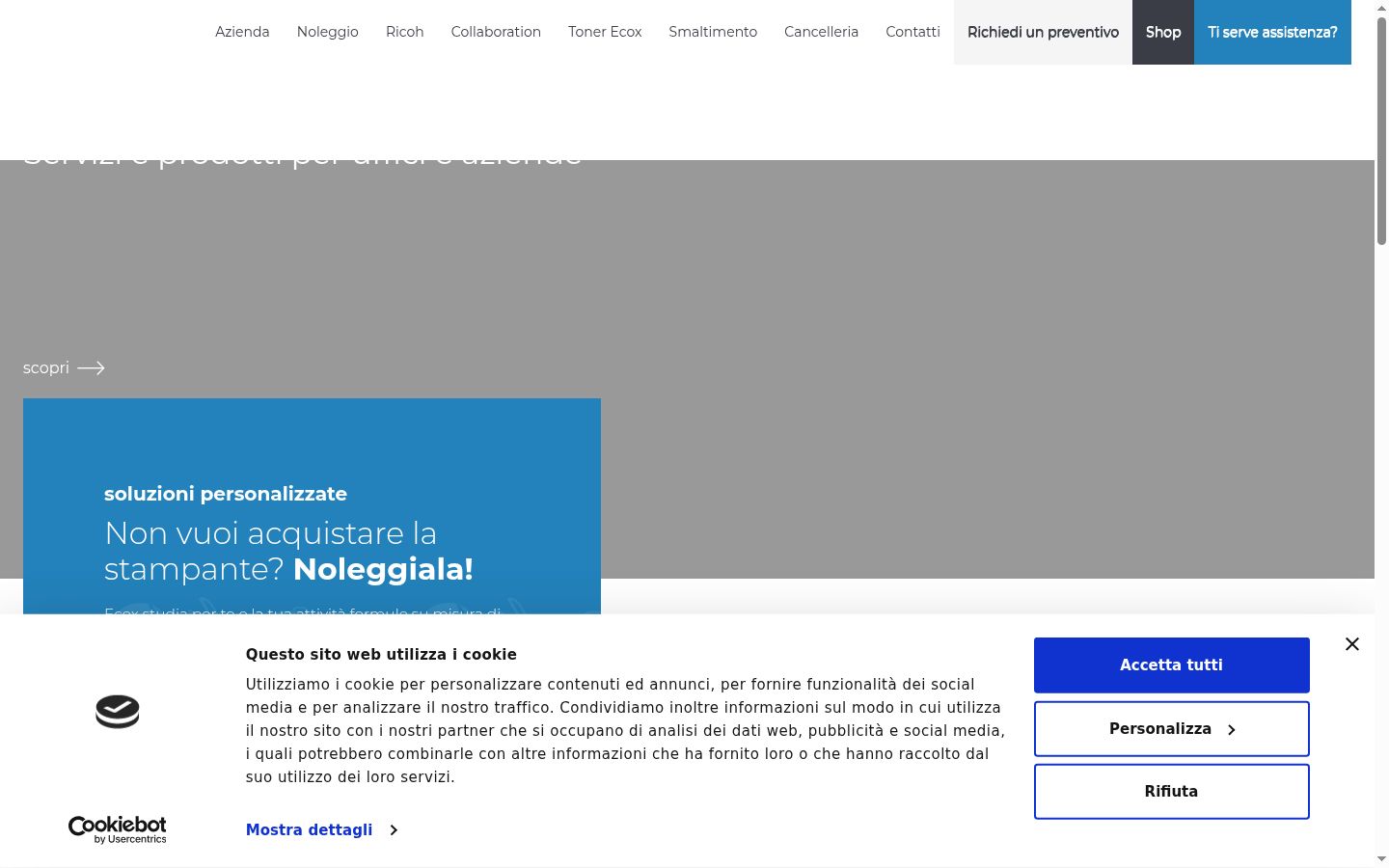 Sutikimo reklamjuostės, rodytos prieš bet kokią sąveiką, ekrano kopija