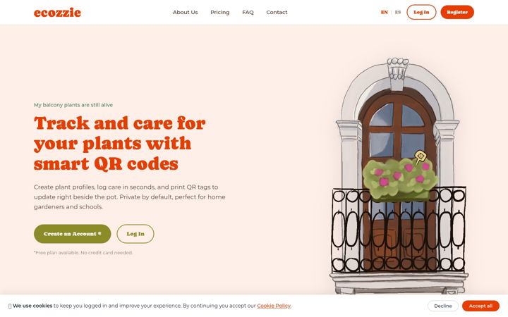 Screenshot of ecozzie.com