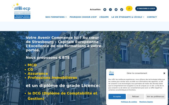 Snímek obrazovky ecp-strasbourg.fr