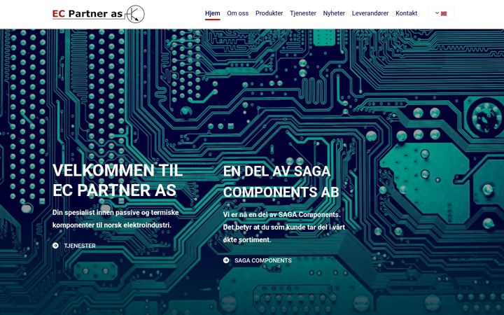 Screenshot of ecpartner.no
