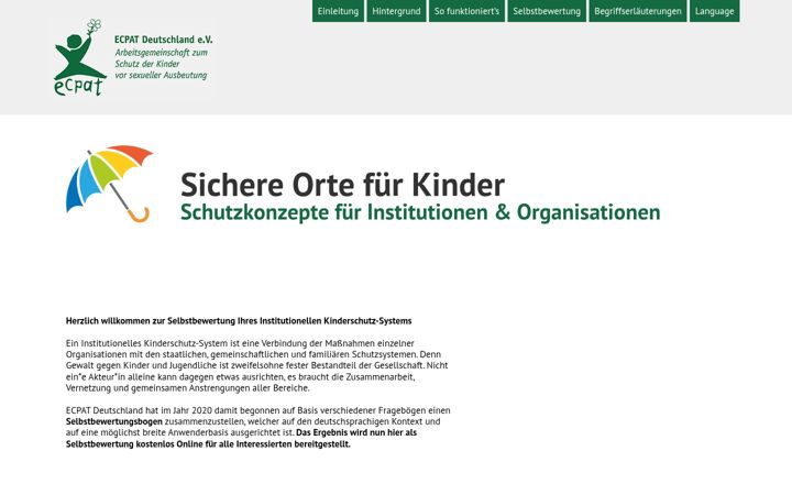 Screenshot of ecpat-schutzkonzepte.de