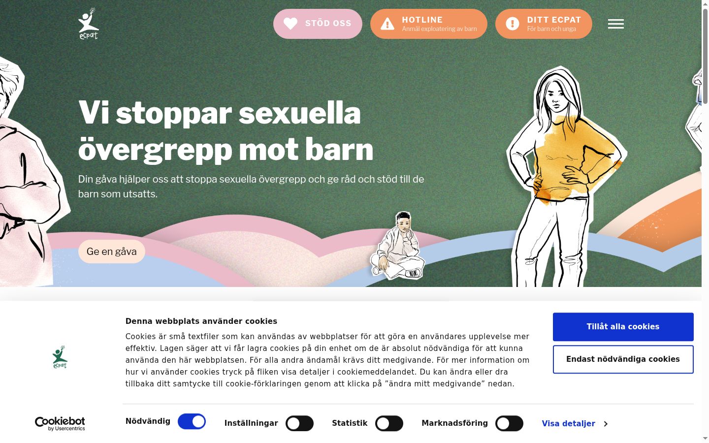 Képernyőkép a bármilyen interakció előtt megjelenő hozzájárulási bannerről