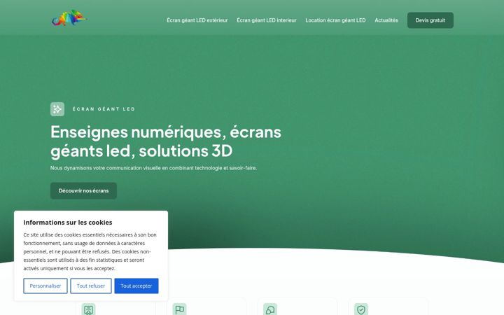Screenshot of ecran-geant-led.fr