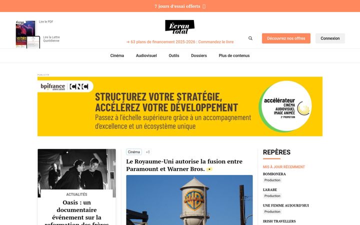 Screenshot of ecran-total.fr
