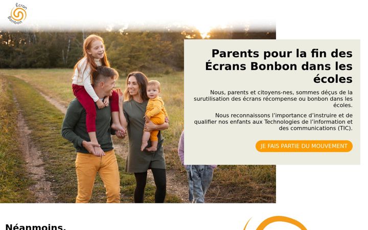 Screenshot of ecranbonbon.org