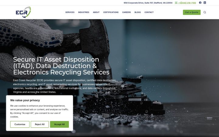 Screenshot of ecrecycler.com