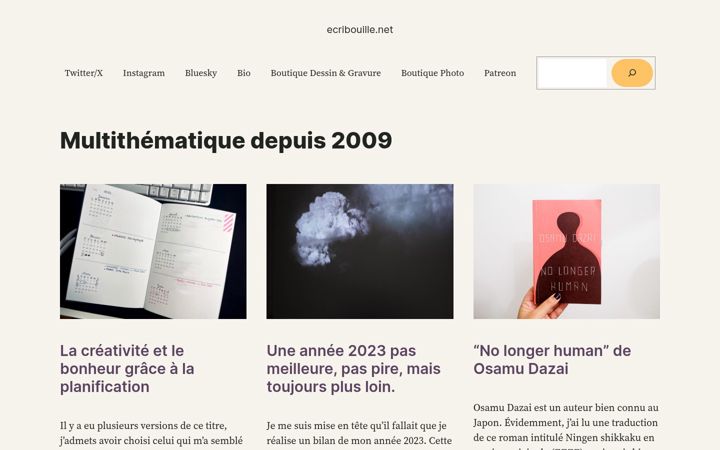 Screenshot of ecribouille.net