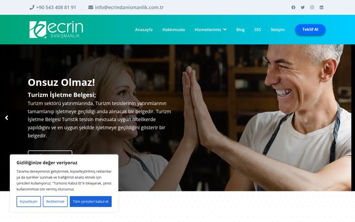 Екранна снимка на ecrindanismanlik.com.tr